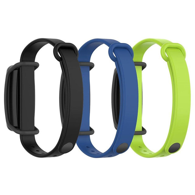 AGGDSH (3 Pack Silicone Band for Bond Touch Bracelet ，band bands，compatible bond touch replacement bands (Black+Dark blue+Lime)