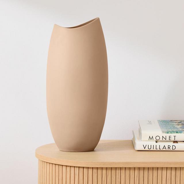 Organic Ceramic Vases, Extra Large, Light Sienna, Ceramic