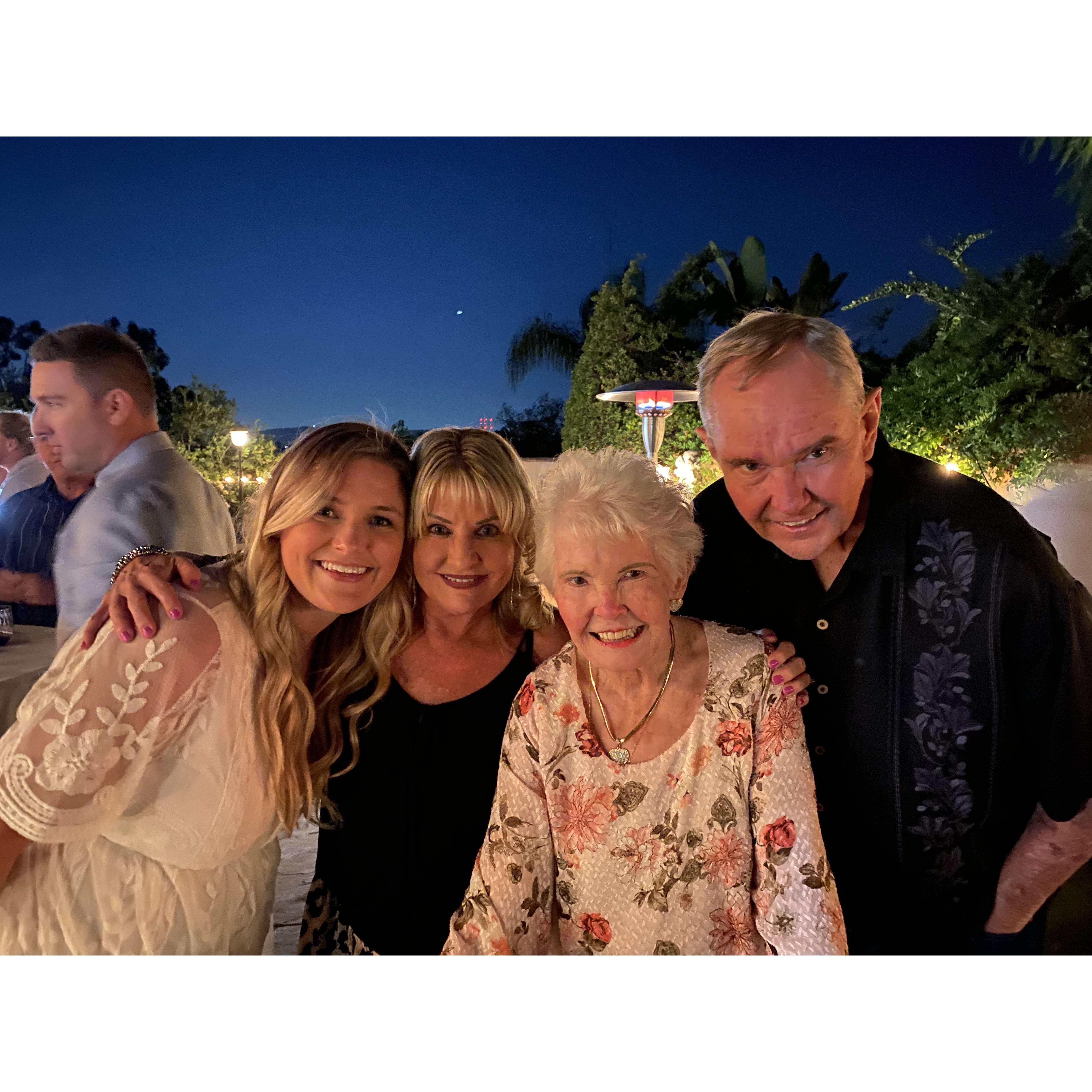 Engagement Party with mom, grandma and dad