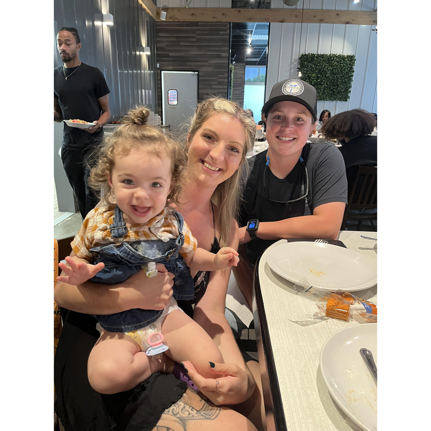 Josie's first Hibachi experience.... She was not a fan of the fire!