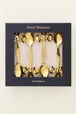 Benedita Stainless Steel Bow Teaspoons, Set of 4