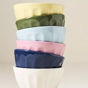 The Latte Stoneware Nut Bowls, Assorted Set of 6: Amelie Edition