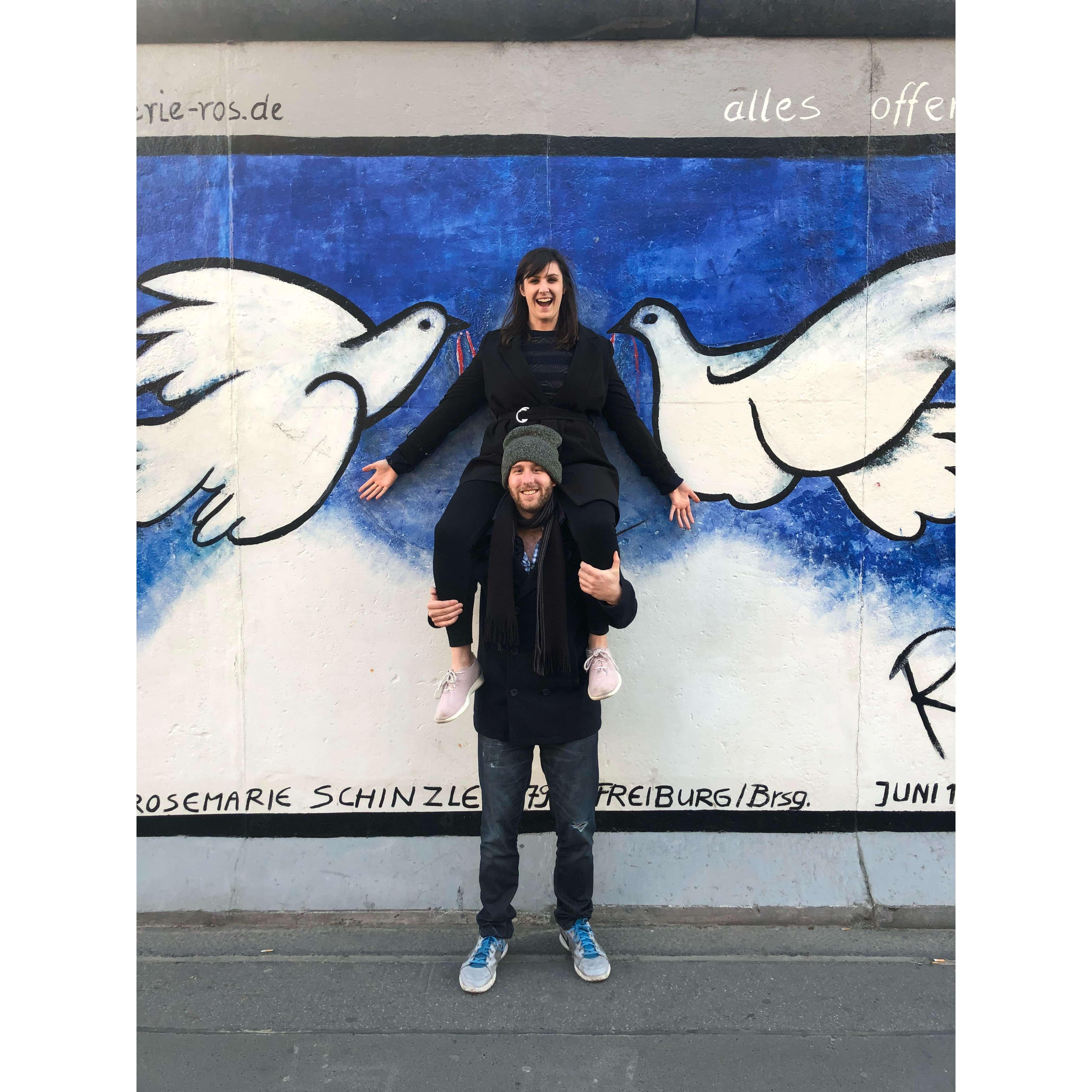 Having fun with street art in Berlin 2018.