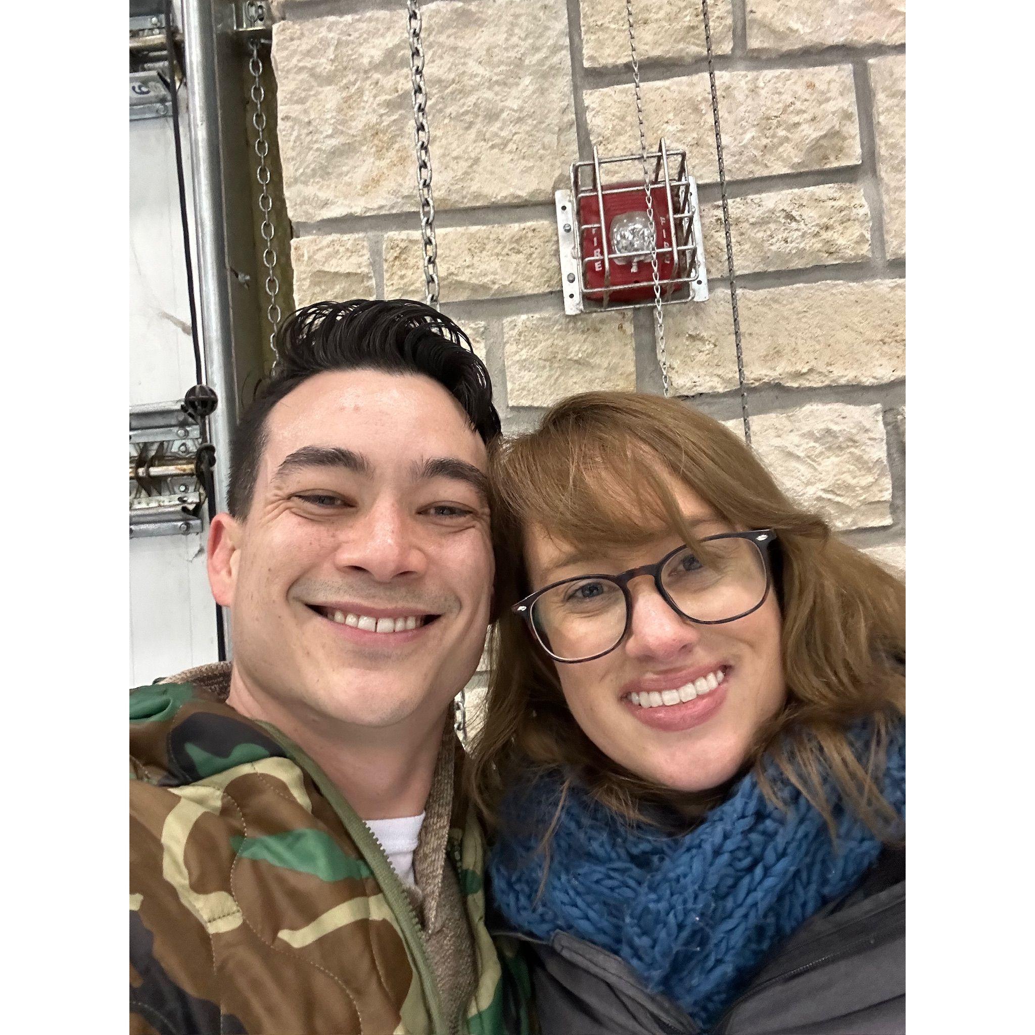 Ice skating @ Manhattan's City Park, one of our first dates!