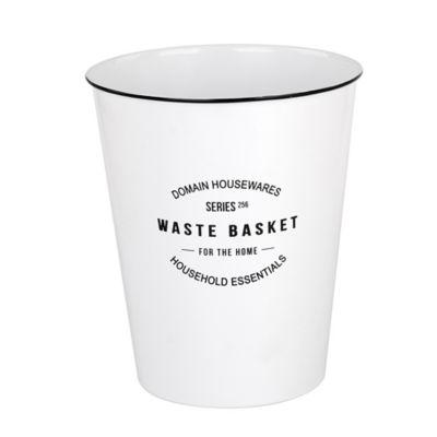 Lifestyle Home Domain Wastebasket in White