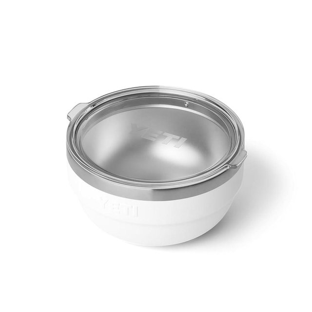 YETI Rambler Bowl, Vacuum Insulated, Stackable and Nestable Stainless Steel Bowl with Lid, 1 Quart, White