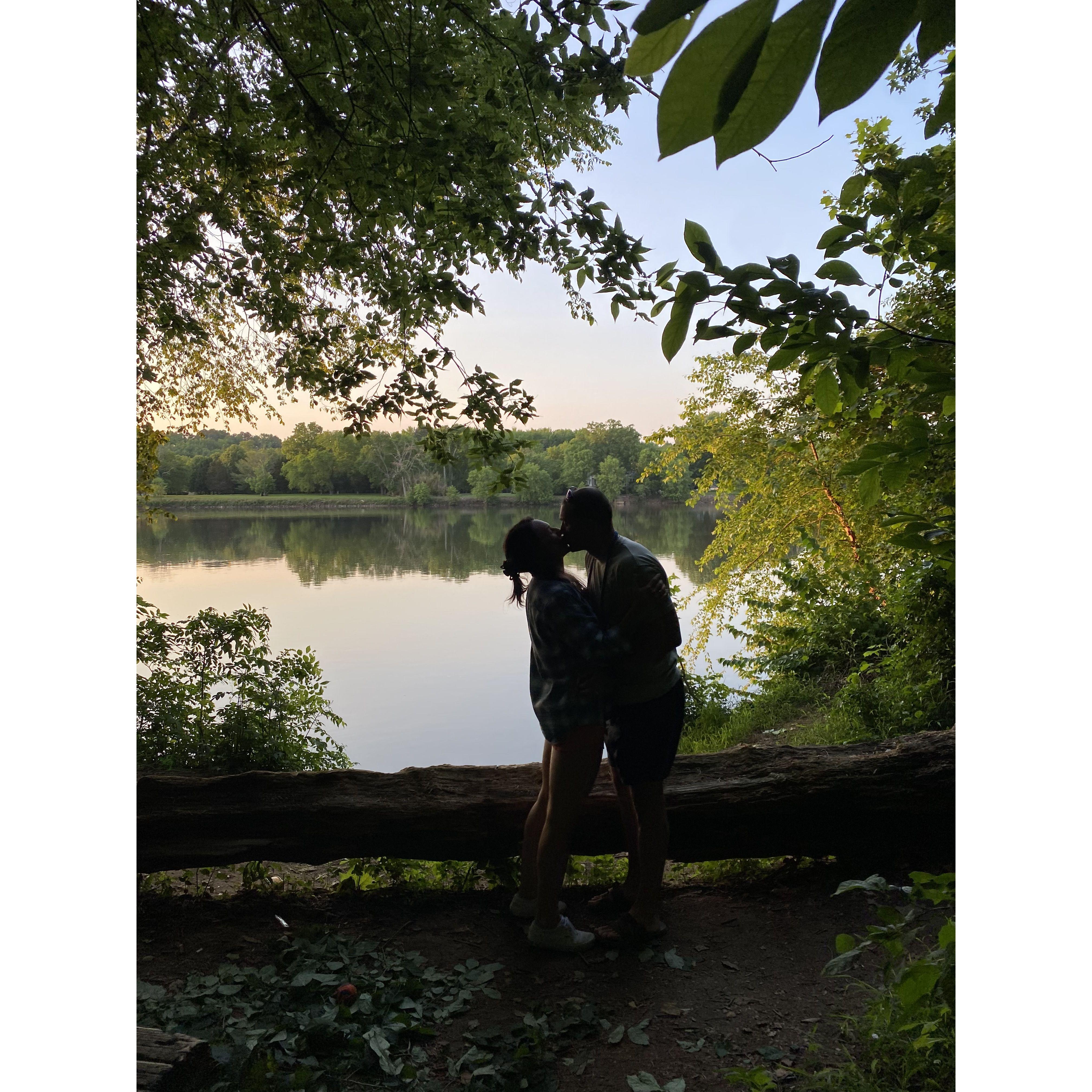 Evening walk along the river