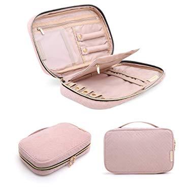 BAGSMART Travel Jewelry Storage Cases Jewelry Organizer Bag for Necklace, Earrings, Rings, Bracelet