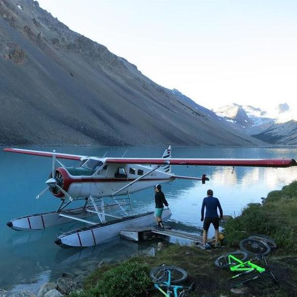 Landing for a 4 day mountain bike adventure in the Chilcotin Mountains North of Squamish.