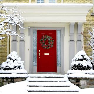 Christmas Pinecone Wreath with Red Berries