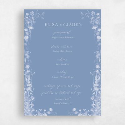 Multi-Colored Wedding Program - Harley