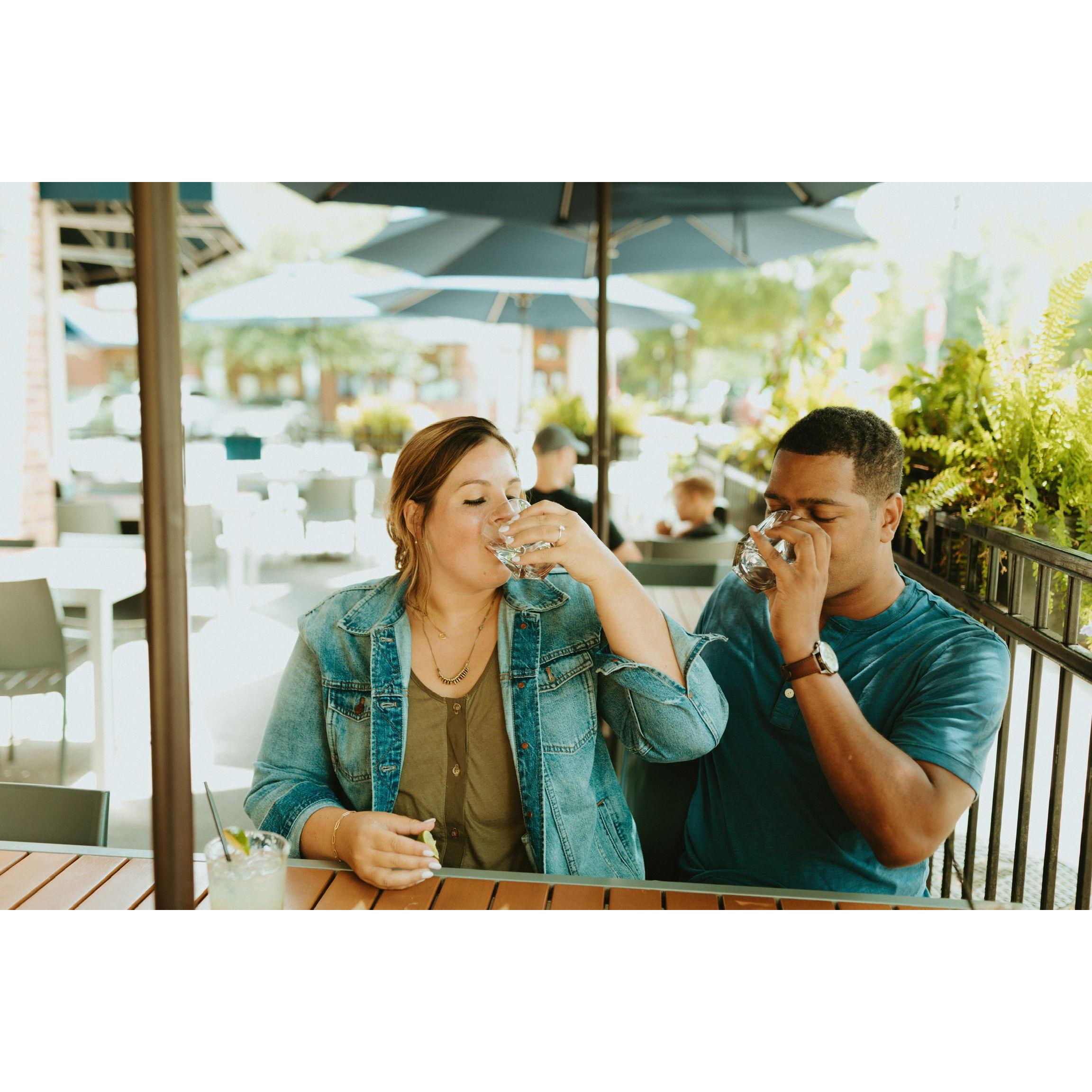 A few of our official engagement photos at Verde Taqueria