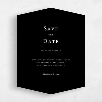 Black Diamond Wedding Save the Date - Lucca Portrait