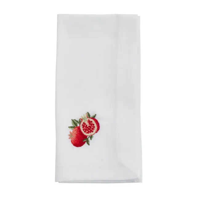 Saro Lifestyle Table Napkins With Embroidered Pomegranate Design