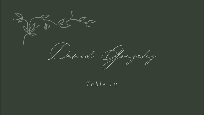 Sequoia | Deep Forest | Zola Wedding Place Cards