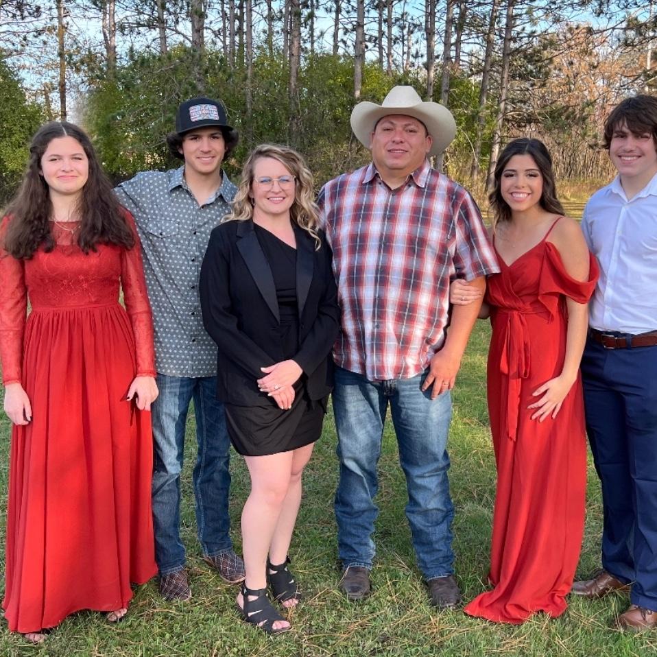 First family picture with the Rodriguez family.