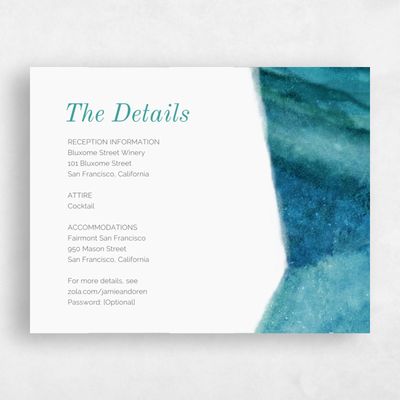Turquoise, Blue Wedding Enclosure - Larimer