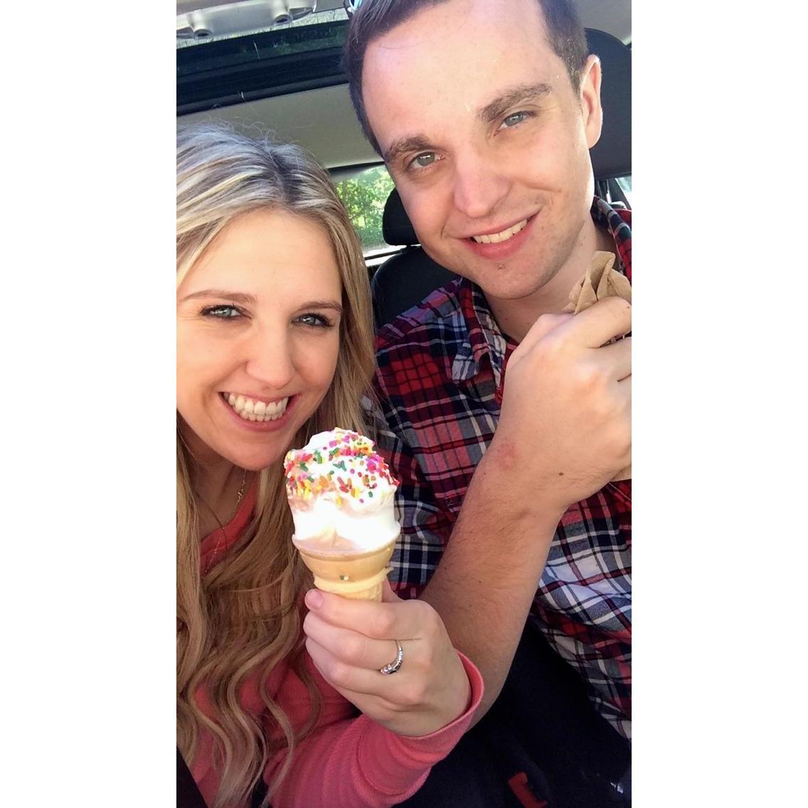 Ice Cream date While i lived in Plymouth Massachusetts and Nate to leave from the Navy to come visit me