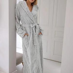 LTS Tall Light Grey Star Embossed Dressing Gown
