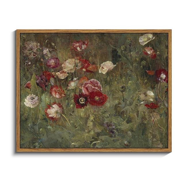 InSimSea Framed Canvas Wall Art Vintage Decor, Classical Flower Paintings Vintage Wall Art Decor for Living Room, Retro Nature Floral Art Work Wall Decorations for Bedroom Home Wall Decor, 11"x14"