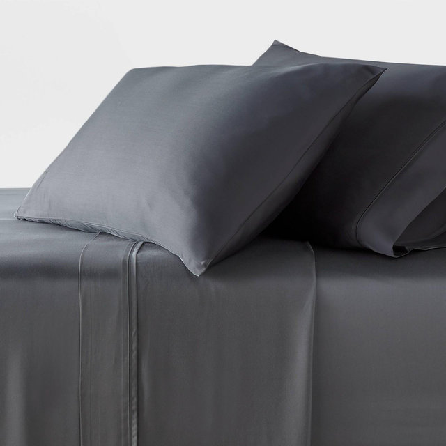 Full 320 Thread Count Cool TENCEL® Lyocell Sheet Set Gray - Threshold™