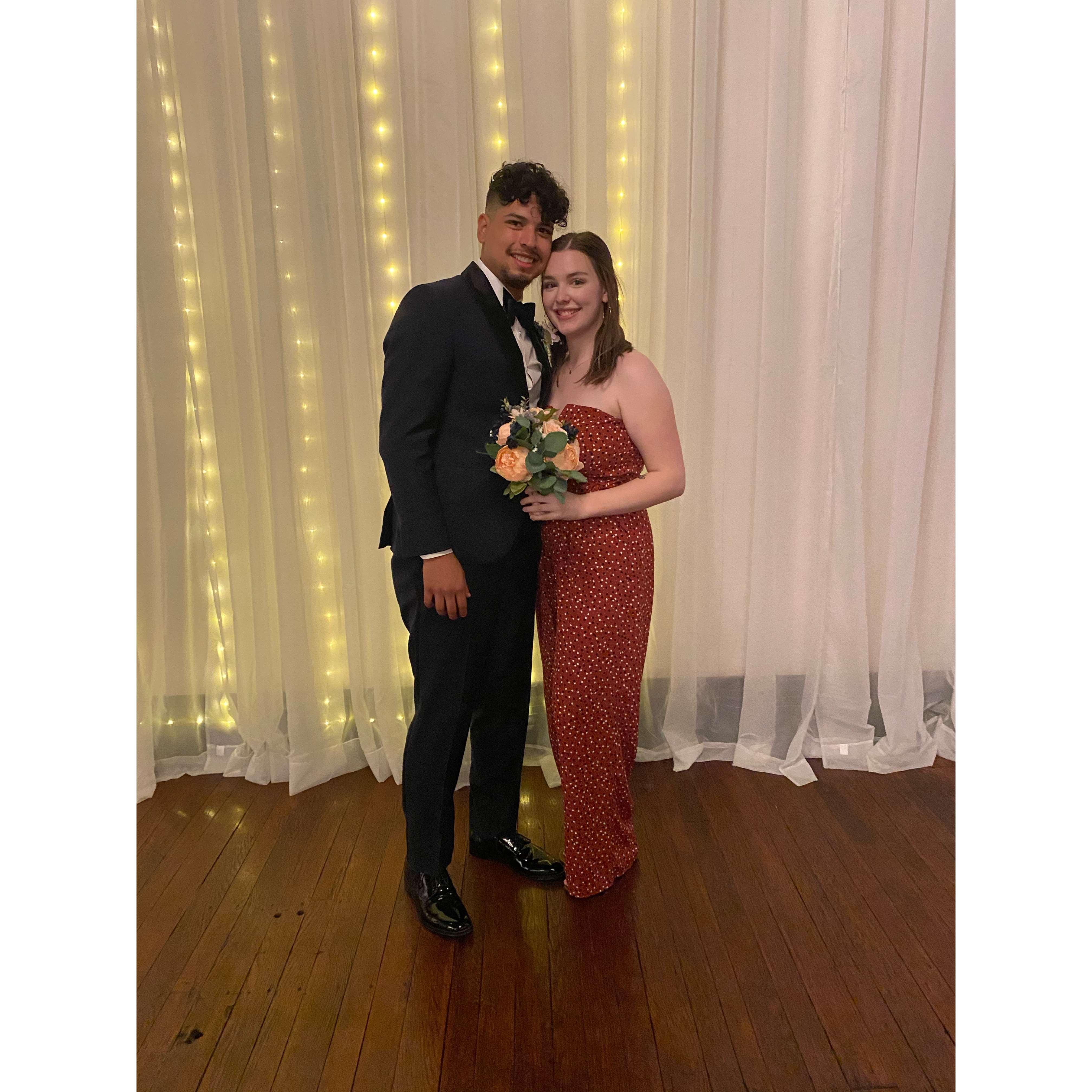 I caught the bouquet at Danielle's wedding! He proposed soon after (;