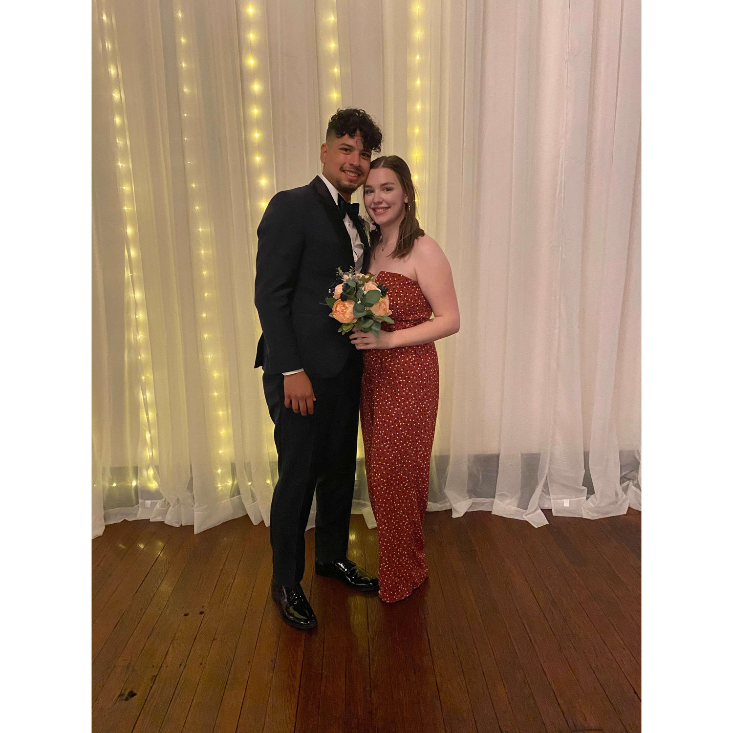 I caught the bouquet at Danielle's wedding! He proposed soon after (;