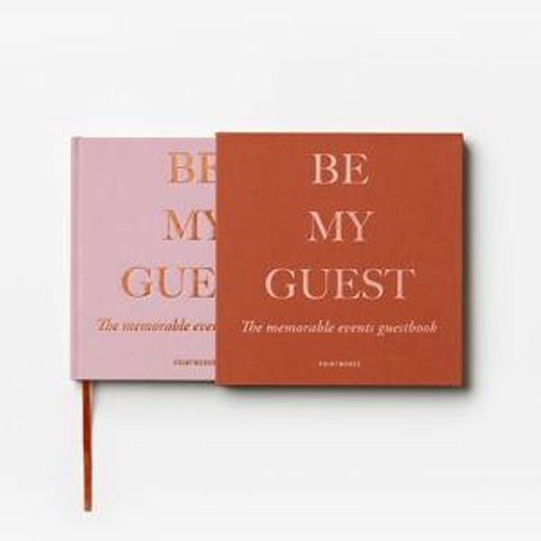 PRINTWORKS | Guest Book, Be My Guest, Rust/Pink