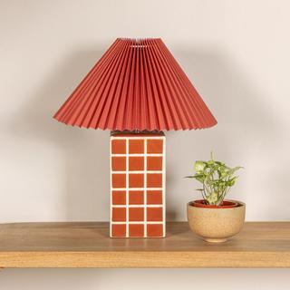 Zara Ceramic Table Lamp with Pleated Shade