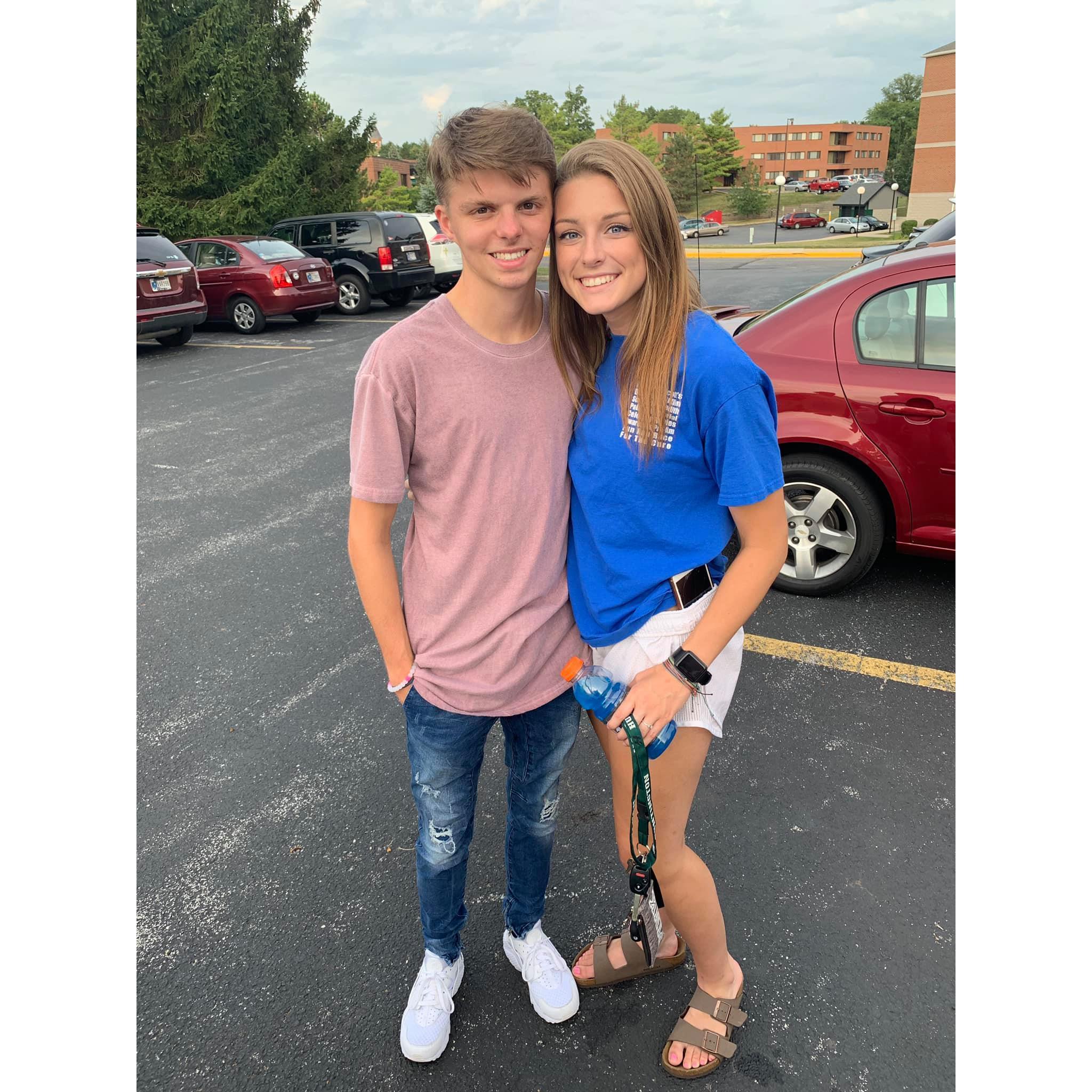 Our first day finally "together" at Huntington University!