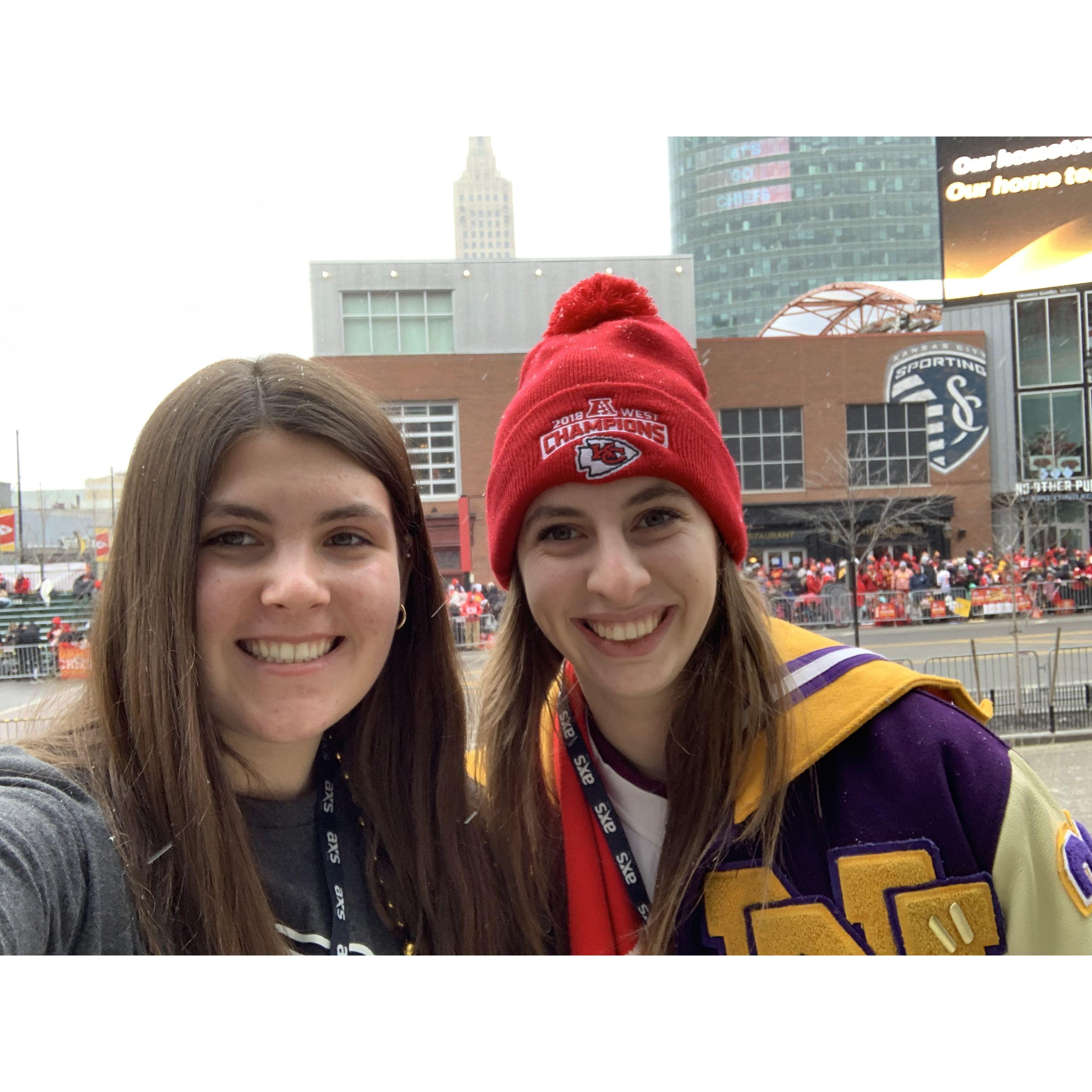 Ella with one of their bridesmaid Abby