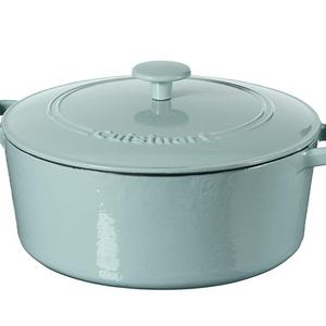 Cuisinart Casserole Cast Iron, Light Blue, 7-Quart