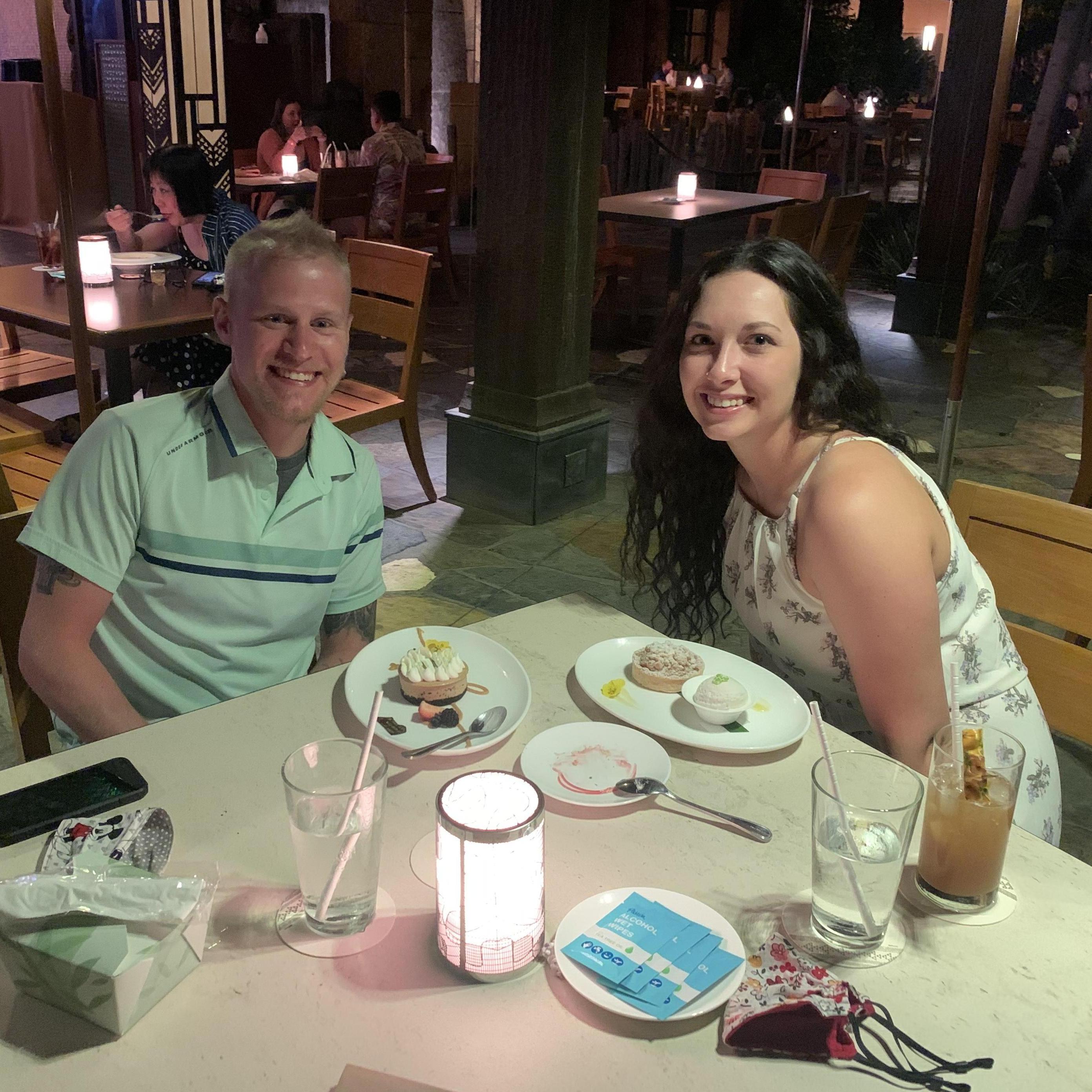 Honeymoon Dinner in Hawaii.
