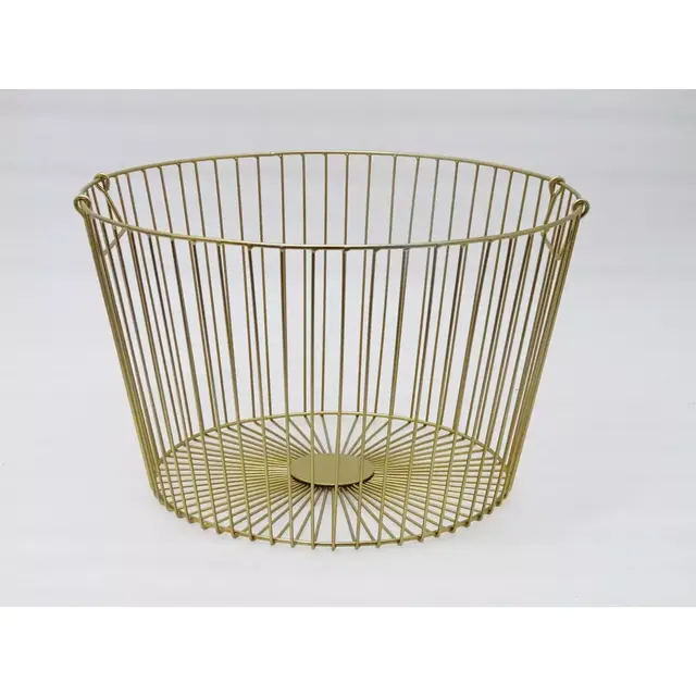 O&O by Olivia & Oliver Large Towel Basket in Gold