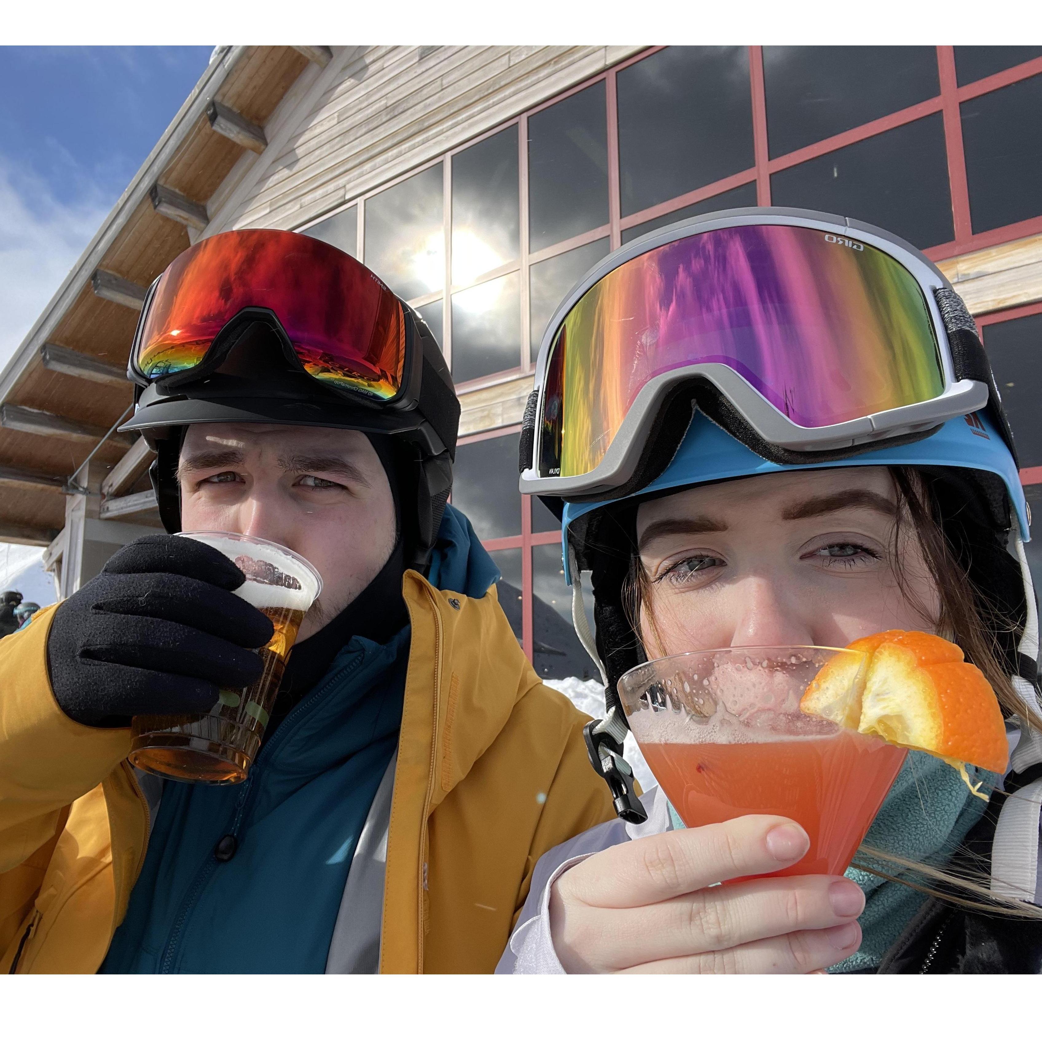 snowboarding in alyeska