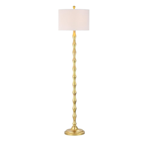 SAFAVIEH Lighting Collection Aurelia Farmhouse Antique Gold 64-inch Living Room Bedroom Home Office Standing Floor Lamp,Metal (LED Bulb Included)