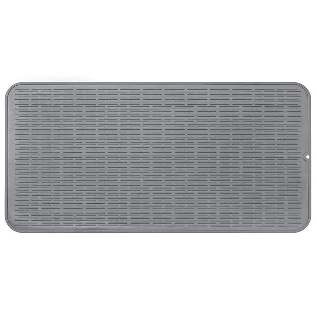 MicoYang Silicone Dish Drying Mat for Multiple Usage,Easy clean,Eco-friendly,Heat-resistant Silicone Mat for Kitchen Counter or Sink,Refrigerator or Drawer Liner Grey XXXXXL 36inches x 18inches