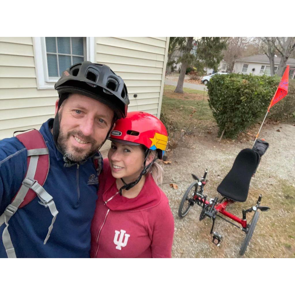 Have you ever been biking with Wonder Woman?  I have.