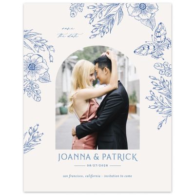 Blue Rustic Wedding Digital Save the Date - Briallen Photo