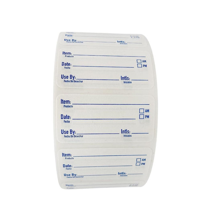 ATL Direct 2x1 Dissolvable Food Labels, 1000 Label Stickers, Bottle Labels for Storage Bins, Sticker Labels for Food containers, (1000, Blue)