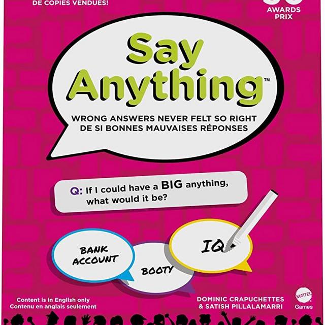 ​SAY Anything Board Game with Question Cards, Tokens, Dry Erase Boards, Dry Erase Markers & Dry Erase Scoreboard, Gift for 4 to 8 Players 13 Years Old & Up