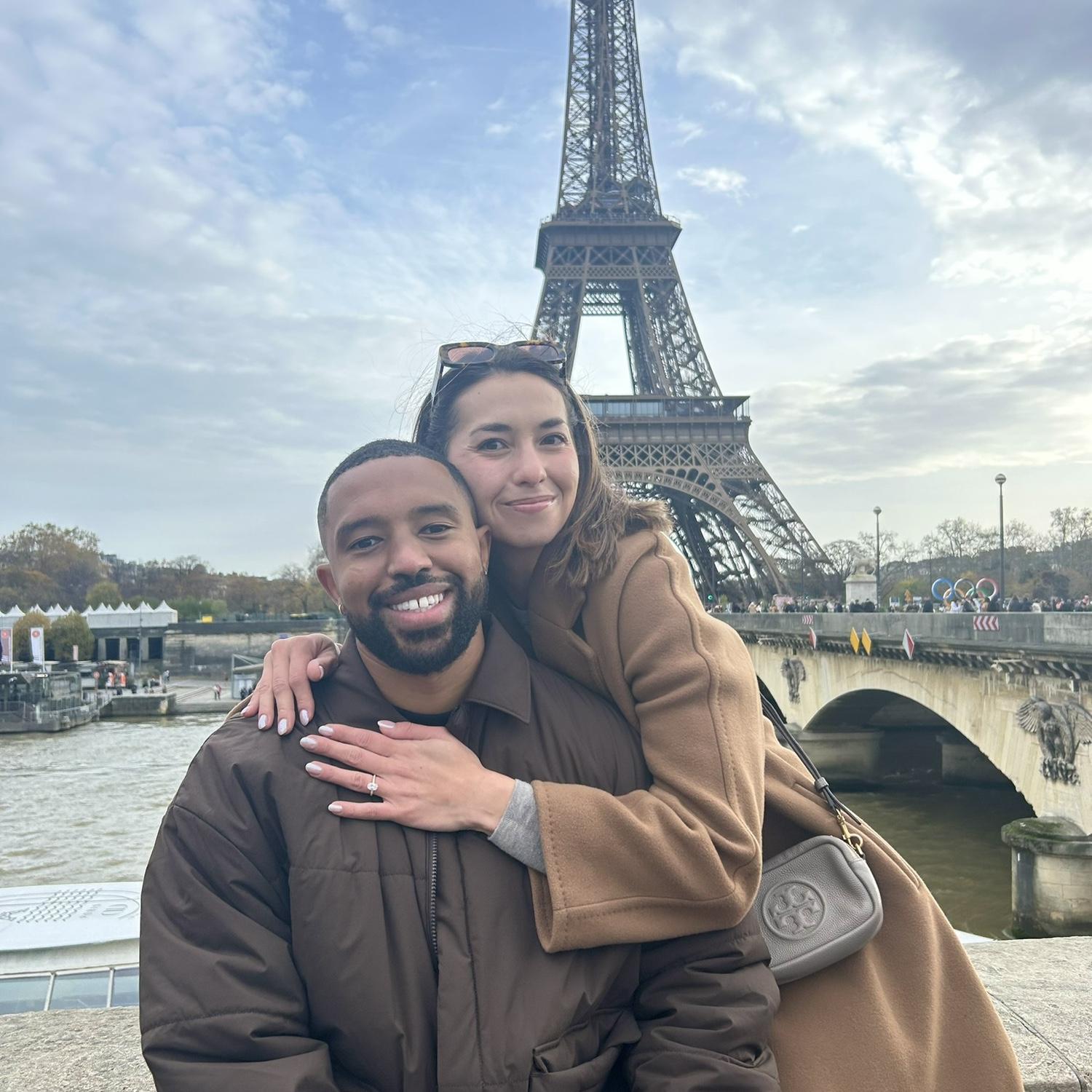 We love traveling together and with our families. This picture was on our trip to France & the UK!