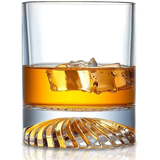 OPAYLY Crystal Whiskey Glasses Old Fashioned Glasses Set of 4 12oz Rocks Glasses Gift for Men Women Drinking Bourbon Scotch Cocktails Rum Cognac Vodka at Bar Home