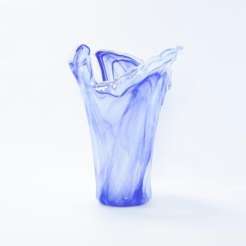 VIETRI Onda Glass Cobalt Large Vase