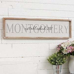 Family Name Long Barnwood Framed Wall Art