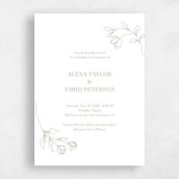 Green Wedding Invitation - Maywood Classic Letterpress