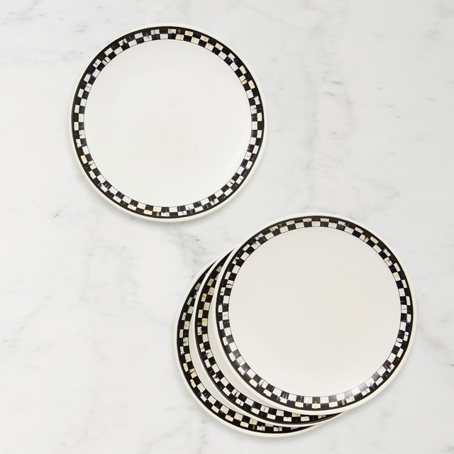 MacKenzie-Childs Everyday Stoneware Appetizer Plates, Set of 4