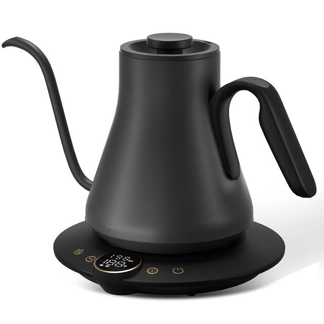 Cocinare FLOW B9 Gooseneck Electric Kettle, Precise Temperature Control for Pour-Over Coffee & Tea Brewing, Stainless Steel Interior, Rapid Heating for Boiling Water, 1500W/0.9L Matte Black