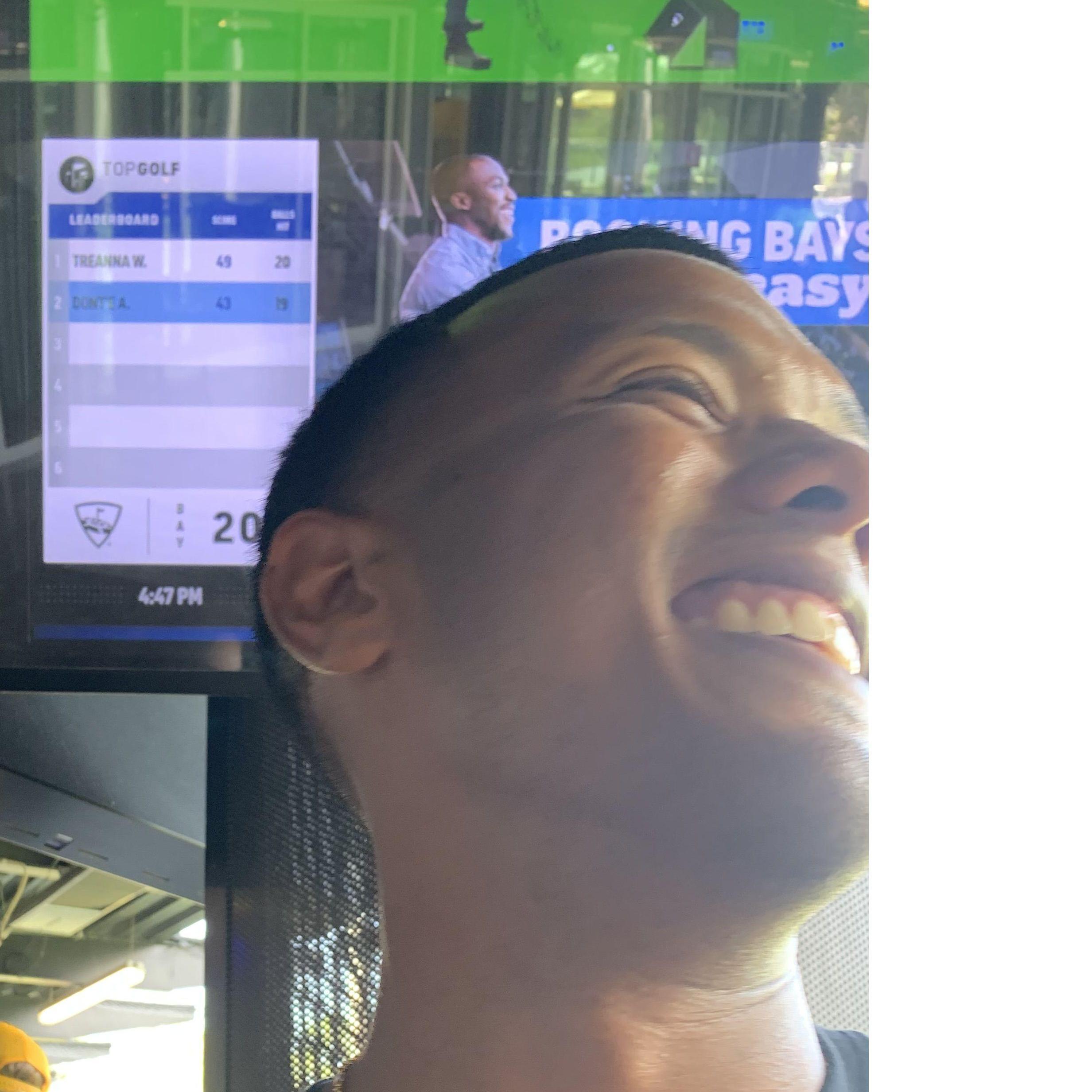 Topgolf score: 49-43, Treanna
