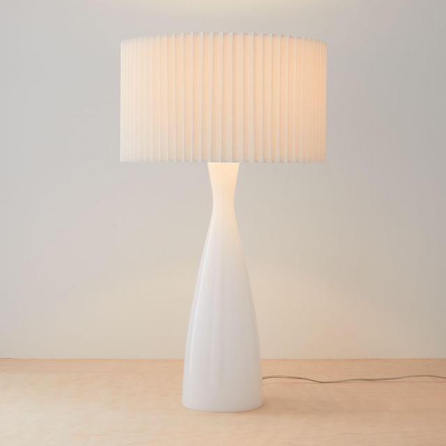 Delilah Table Lamp, Large, White, Cased